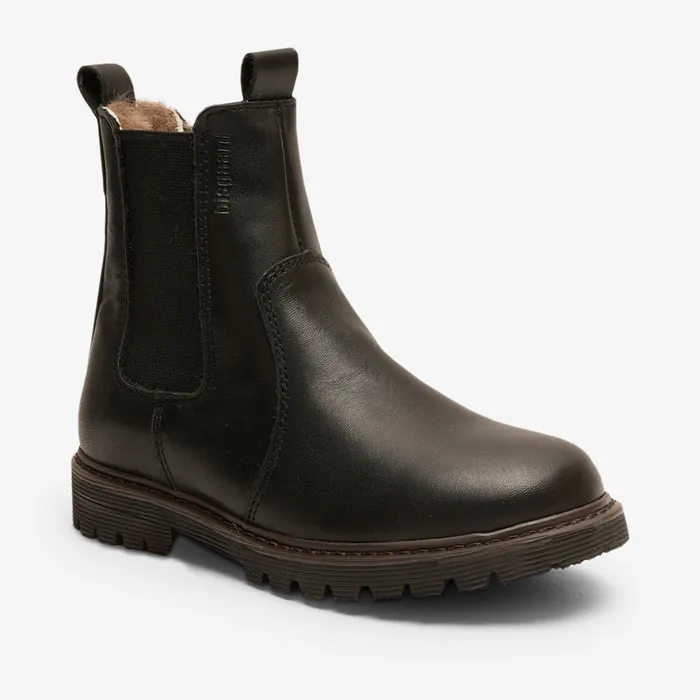 neel lamb black Black KIDS Boots bisgaardshoes