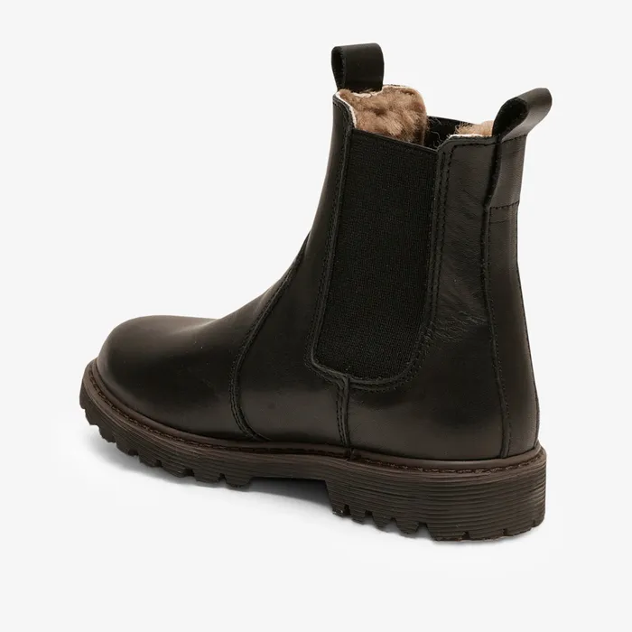 neel lamb black Black KIDS Boots bisgaardshoes