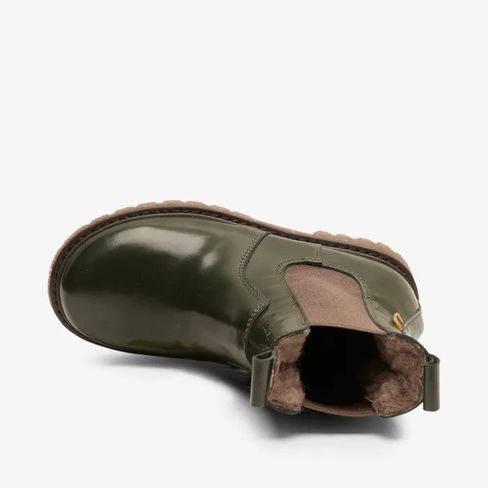 neel tex green polido Green KIDS Boots bisgaardshoes