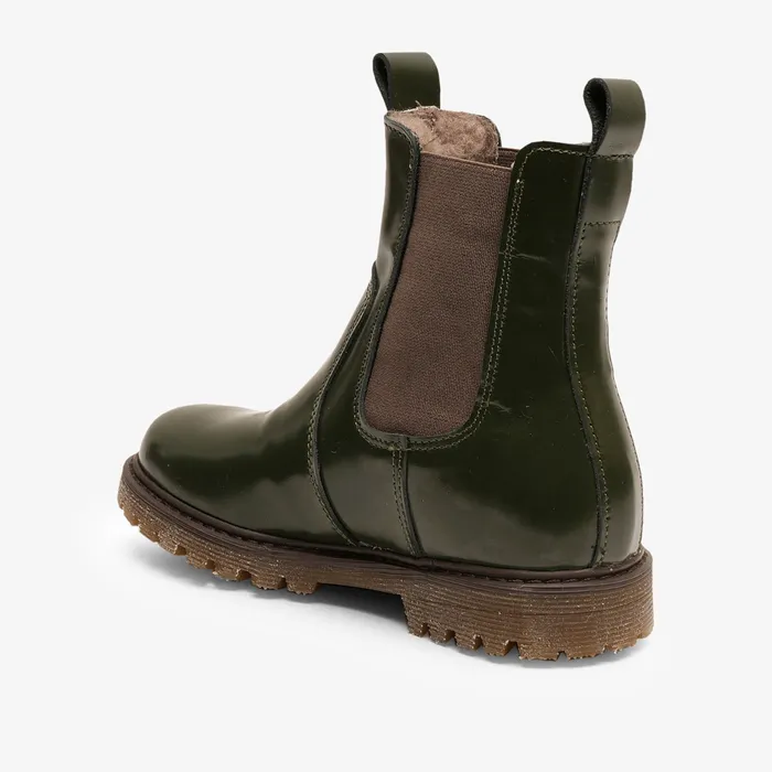 neel tex green polido Green KIDS Boots bisgaardshoes