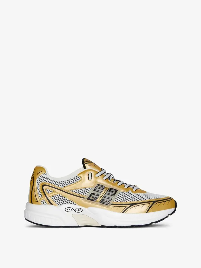 Nfnty52 Sneakers In Synthetic Leather And Mesh Goldenwhite Men Givenchy Sneakers