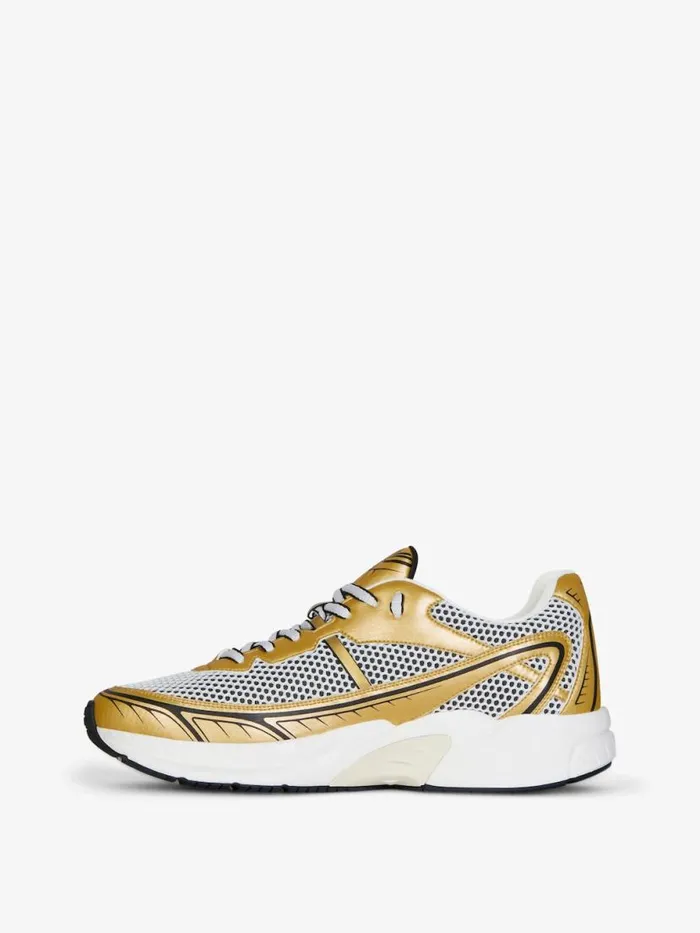 Nfnty52 Sneakers In Synthetic Leather And Mesh Goldenwhite Men Givenchy Sneakers