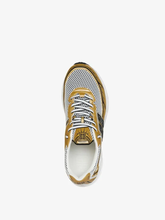 Nfnty52 Sneakers In Synthetic Leather And Mesh Goldenwhite Men Givenchy Sneakers