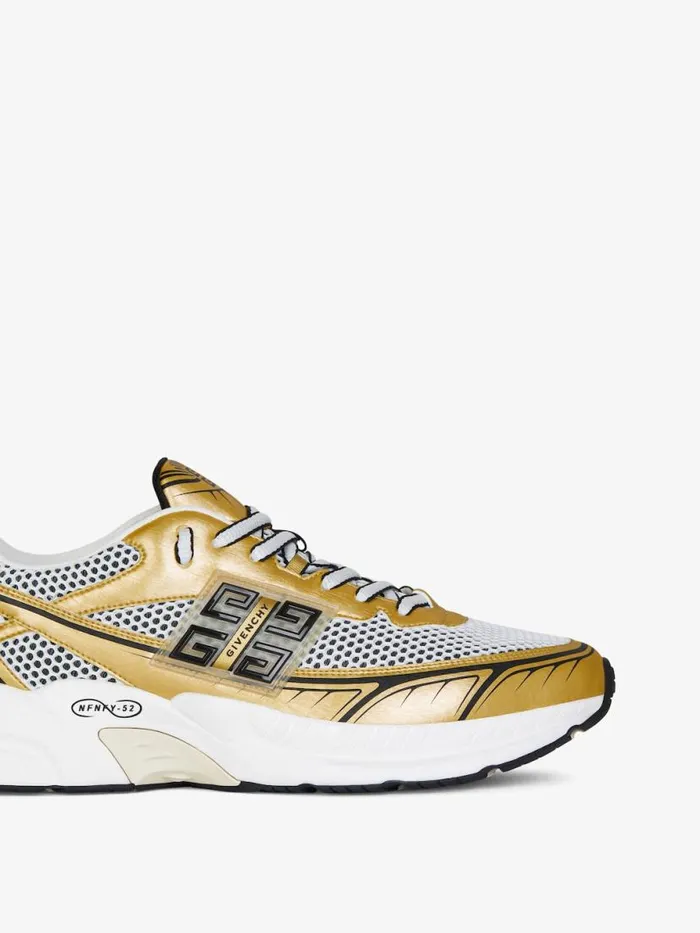 Nfnty52 Sneakers In Synthetic Leather And Mesh Goldenwhite Men Givenchy Sneakers