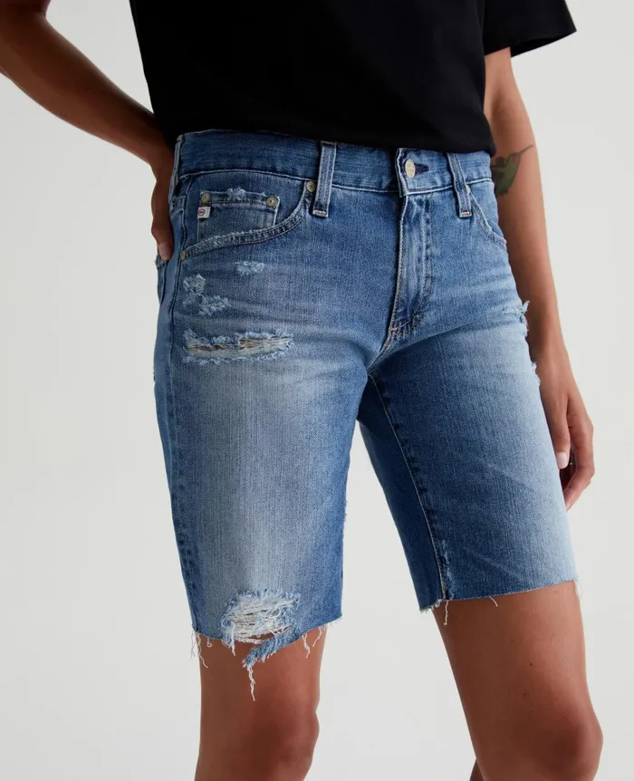 Nikki Short 16 Years Indigo Deluge Destruc Women AG Jeans Denim