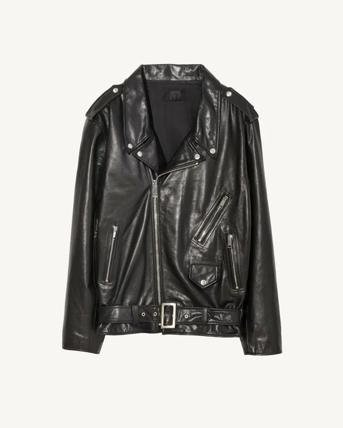 Nili Lotan ALEX LEATHER JACKET Black Men Jackets and Coats