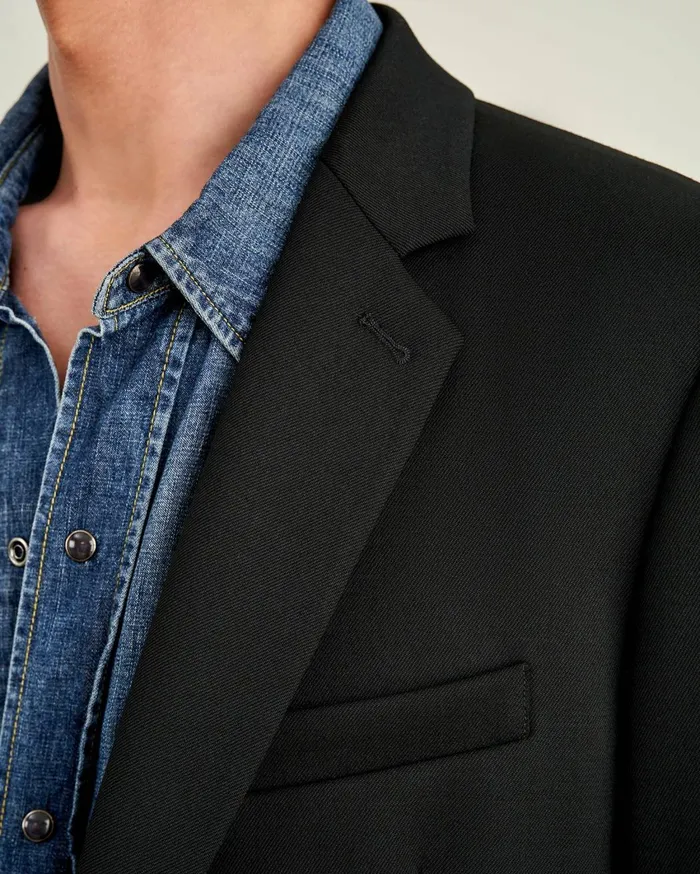 Nili Lotan DANIEL BLAZER Black Men Jackets and Coats
