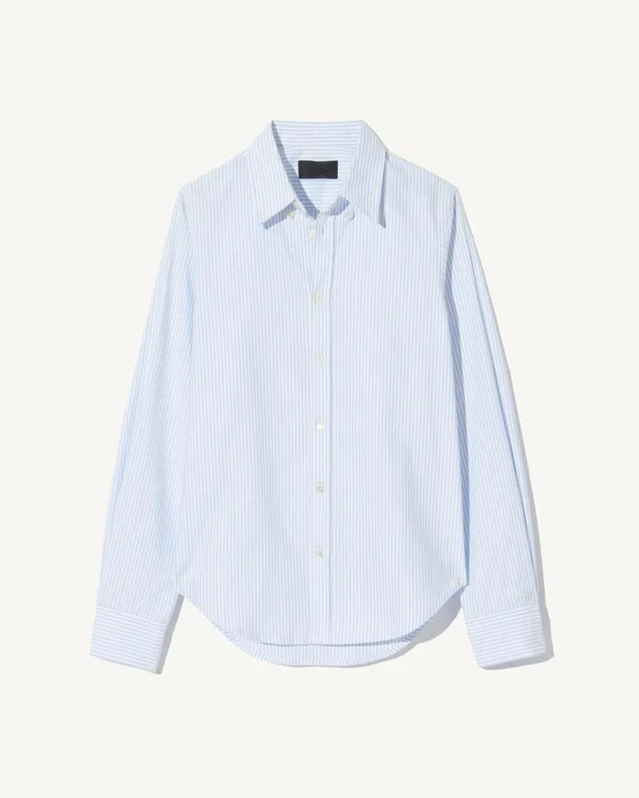 Nili Lotan DYLLAN SHIRT Light Blue Stripe Women Tops