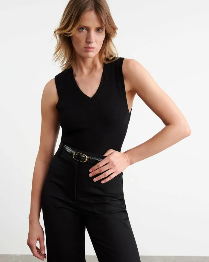 Nili Lotan FEBRUARY CASHMERE TANK Ivory Women Tops