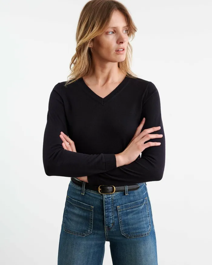 Nili Lotan JANAH SWEATER Midnight Women Knits and Sweaters