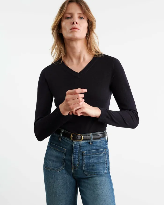 Nili Lotan JANAH SWEATER Midnight Women Knits and Sweaters