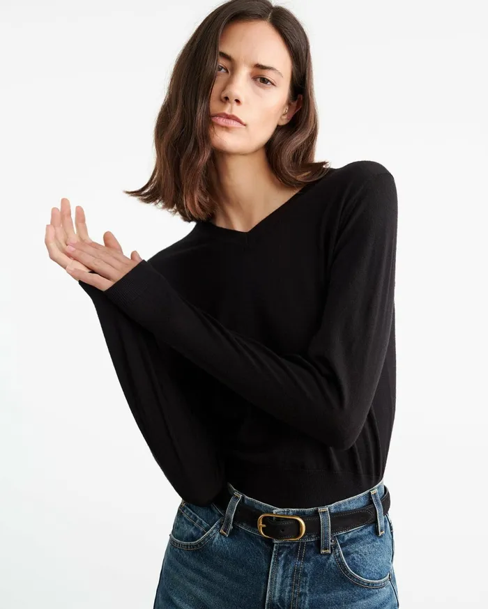 Nili Lotan JANAH SWEATER Midnight Women Knits and Sweaters