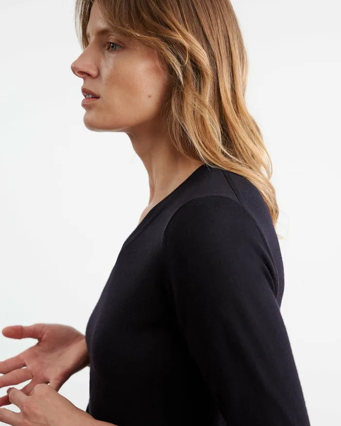 Nili Lotan JANAH SWEATER Midnight Women Knits and Sweaters