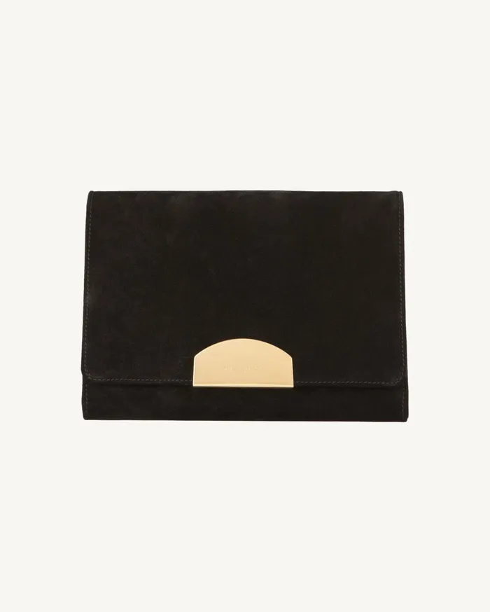 Nili Lotan LE AGNES CLUTCH Black And Gold Women Handbags