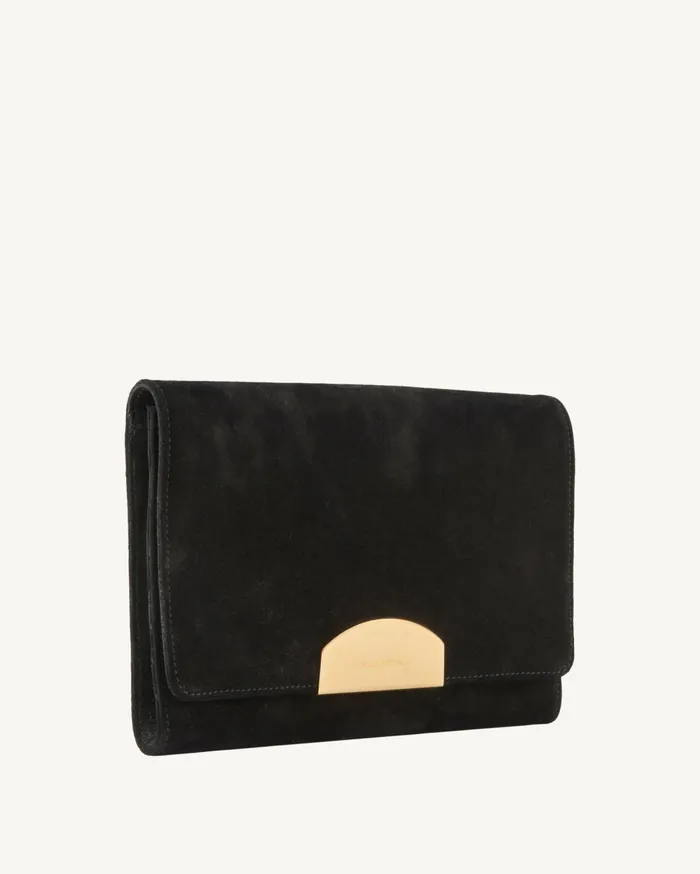 Nili Lotan LE AGNES CLUTCH Black And Gold Women Handbags