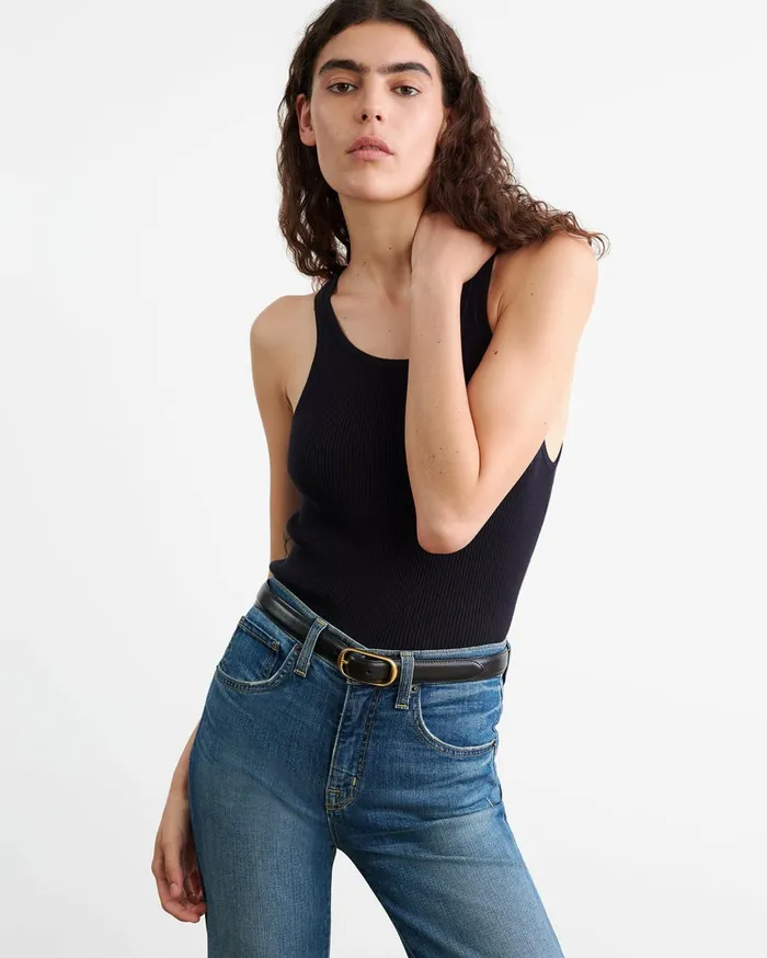 Nili Lotan LOTTIE KNIT TANK Dark Navy Women Tees