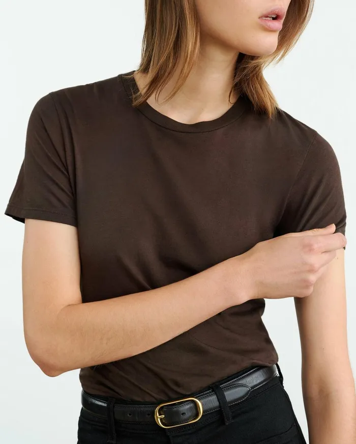 Nili Lotan MARIELA TEE Cocoa Women Tops