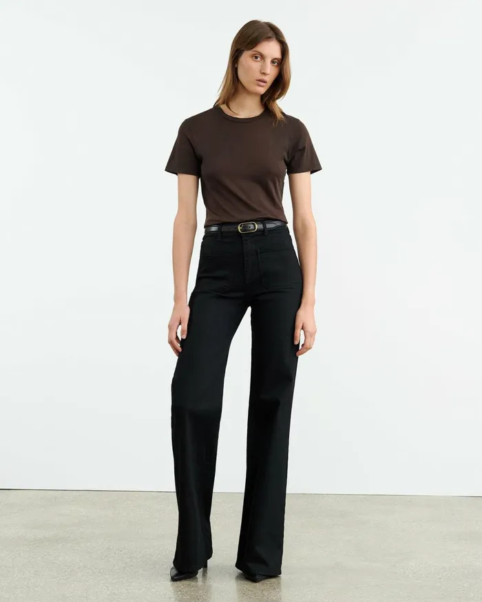 Nili Lotan MARIELA TEE Cocoa Women Tops