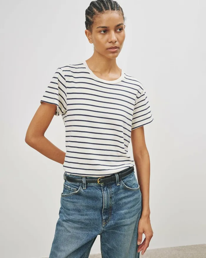 Nili Lotan MARIELA TEE Cocoa Women Tops