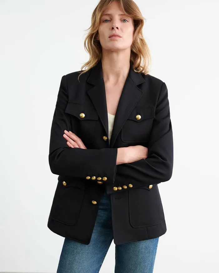 Nili Lotan NELSON JACKET Black Women Jackets and Blazers