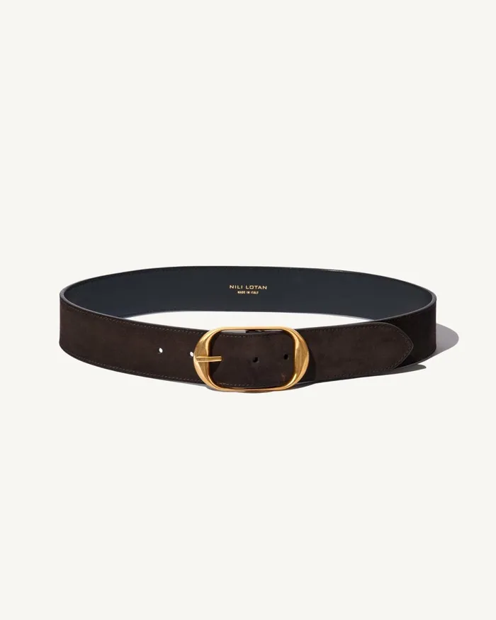 Nili Lotan NILI BELT Espresso Women Belts and Accessories