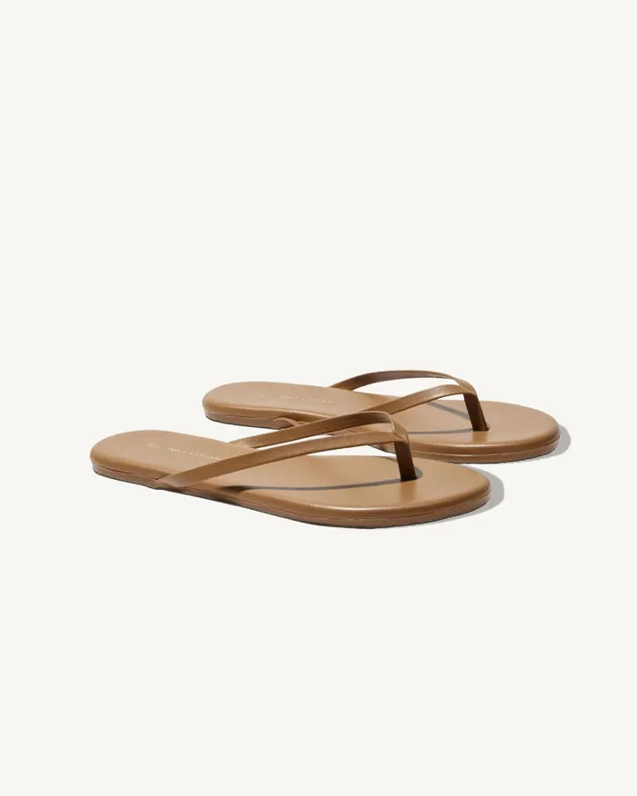 Nili Lotan NL X TKEES LEATHER FLIP FLOP Black Women Belts and Accessories