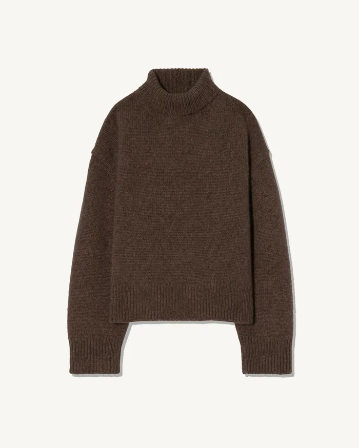 Nili Lotan TABITHA CASHMERE SWEATER Redwood Melange Women Knits and Sweaters
