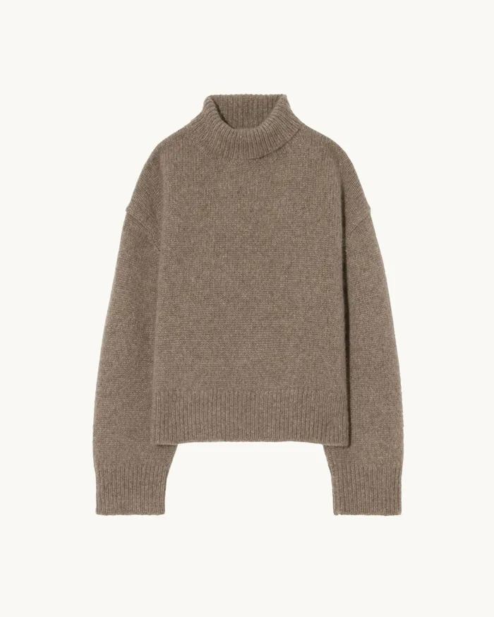 Nili Lotan TABITHA CASHMERE SWEATER Redwood Melange Women Knits and Sweaters