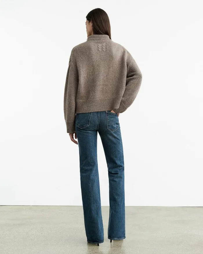 Nili Lotan TABITHA CASHMERE SWEATER Redwood Melange Women Knits and Sweaters