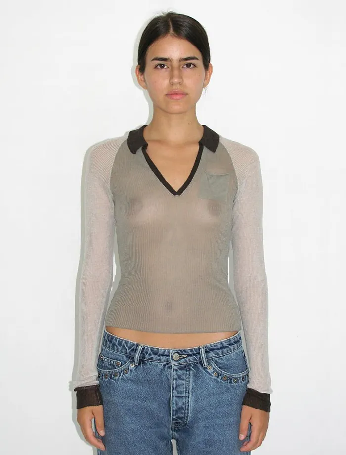 No 1703 Torrentbo Grey Women Paloma Wool Tops