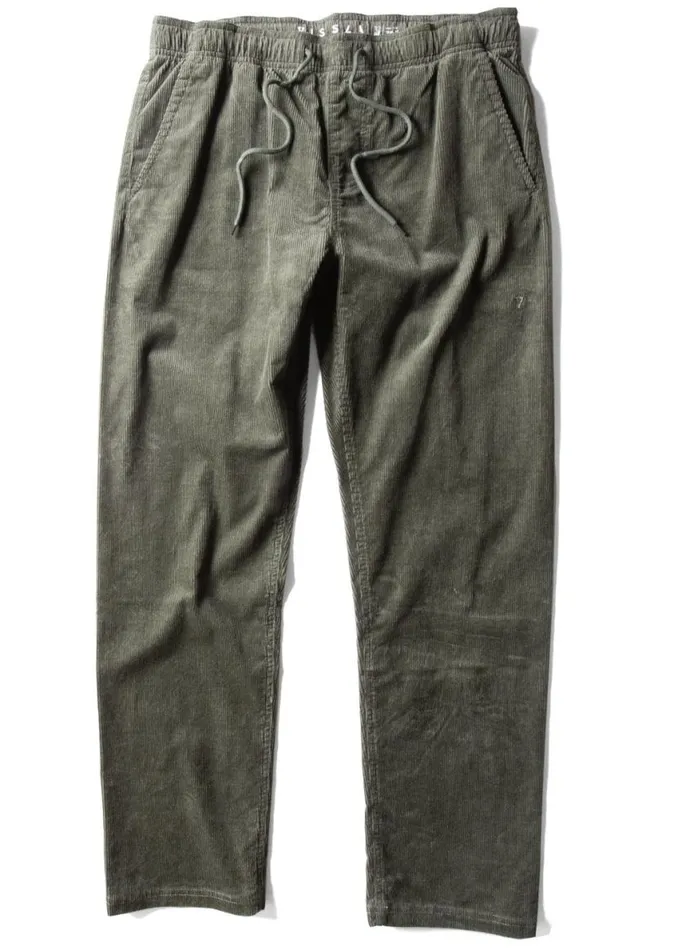 No See Ums Cord Eco Elastic Pant Vintage Green Men Vissla Pants and Denim