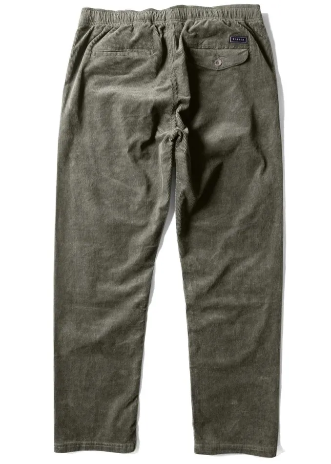 No See Ums Cord Eco Elastic Pant Vintage Green Men Vissla Pants and Denim
