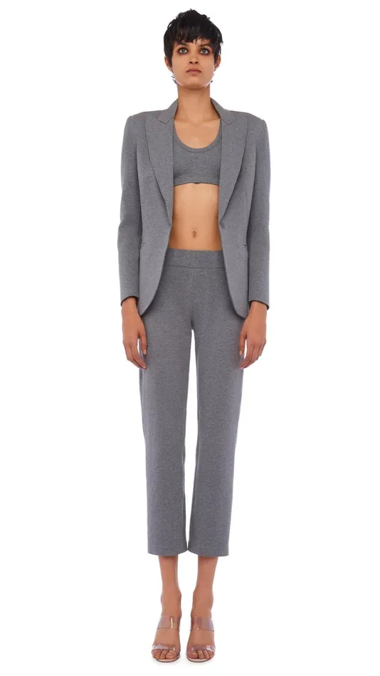 Norma Kamali Bottoms TAILORED PENCIL PANT Medium Heather Grey 8211 Clothing