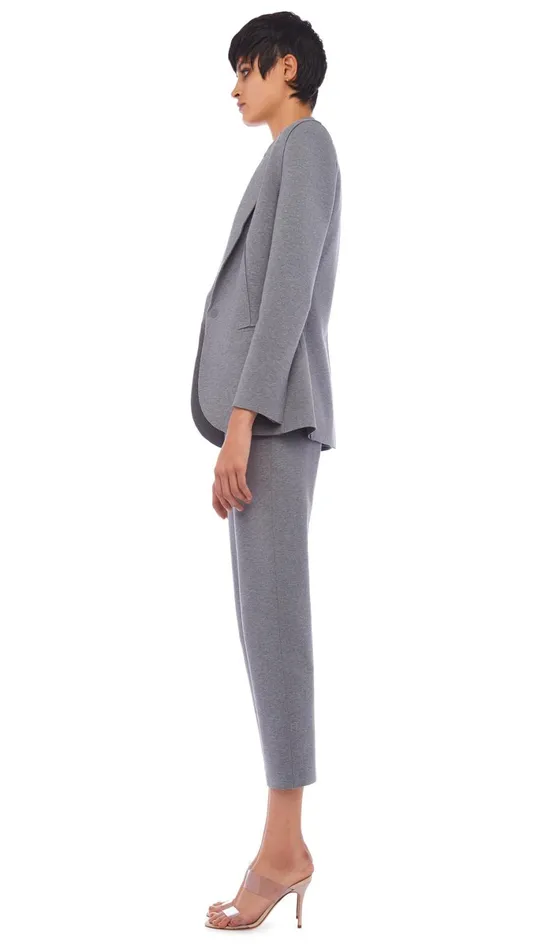 Norma Kamali Bottoms TAILORED PENCIL PANT Medium Heather Grey 8211 Clothing