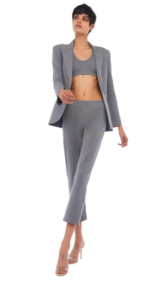 Norma Kamali Bottoms TAILORED PENCIL PANT Medium Heather Grey 8211 Clothing