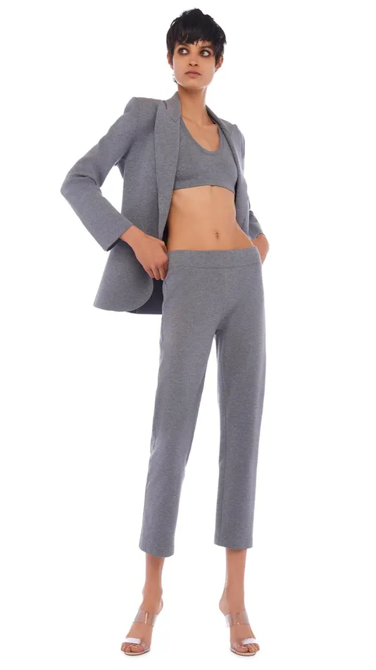 Norma Kamali Bottoms TAILORED PENCIL PANT Medium Heather Grey 8211 Clothing