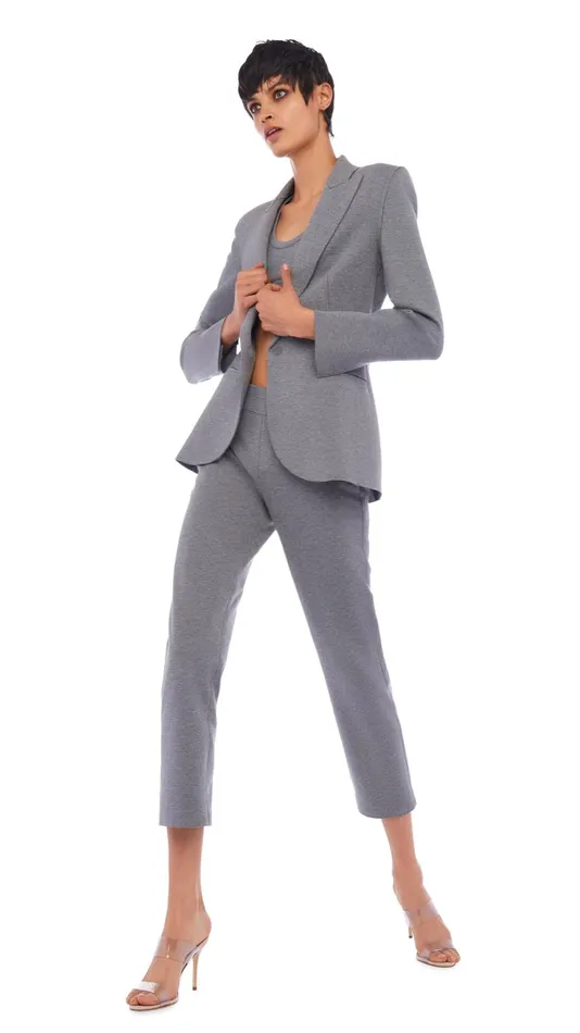 Norma Kamali Bottoms TAILORED PENCIL PANT Medium Heather Grey 8211 Clothing
