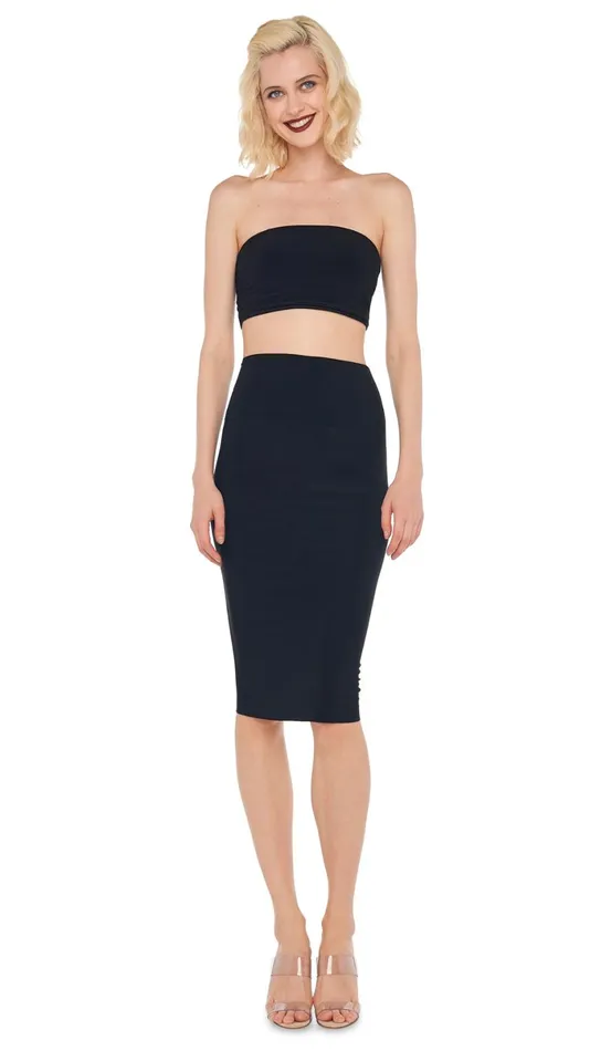 Norma Kamali Bottoms TUBE SKIRT Black 8211 Clothing