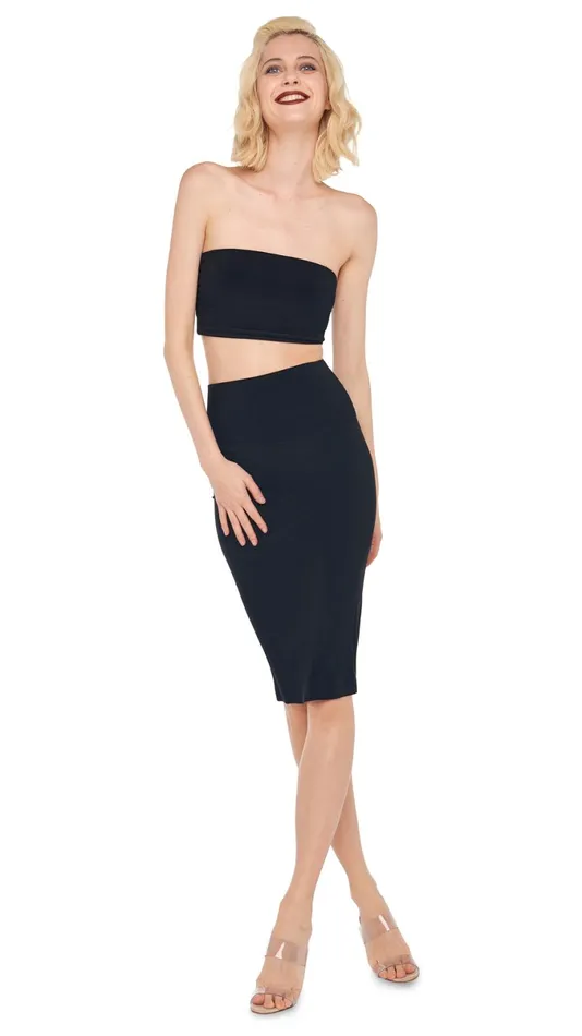 Norma Kamali Bottoms TUBE SKIRT Black 8211 Clothing