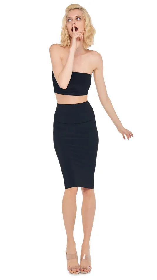 Norma Kamali Bottoms TUBE SKIRT Black 8211 Clothing