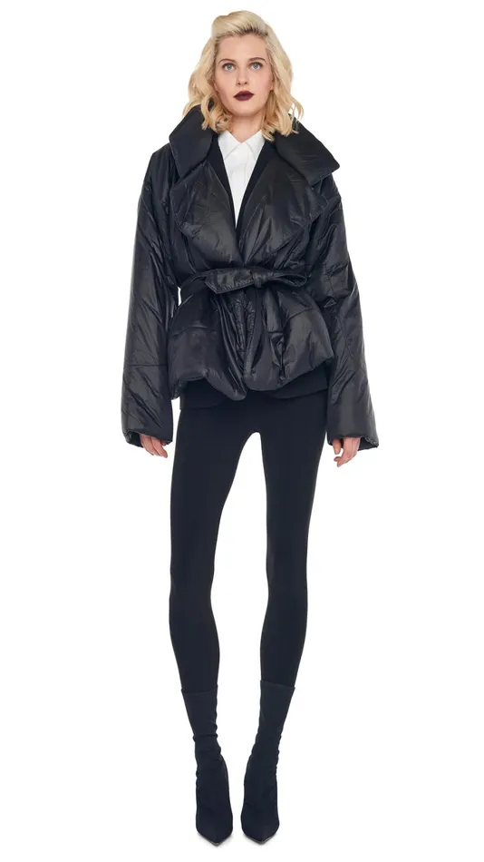 Norma Kamali Coats SLEEPING BAG JACKET Black 8211 Clothing