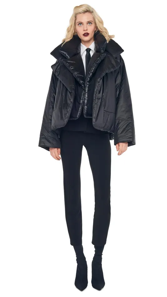 Norma Kamali Coats SLEEPING BAG JACKET Black 8211 Clothing