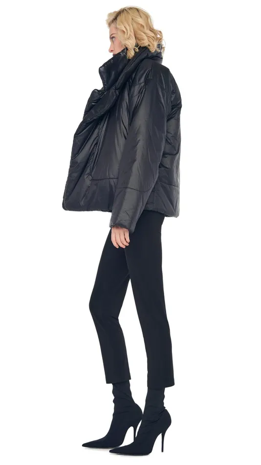 Norma Kamali Coats SLEEPING BAG JACKET Black 8211 Clothing