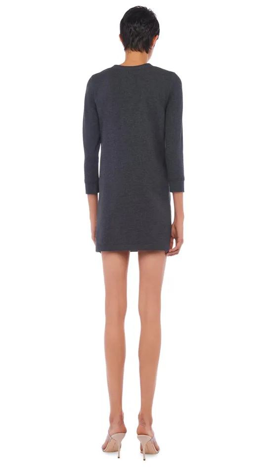 Norma Kamali Dresses 34 SLEEVE TAILORED MINI DRESS Dark Heather Grey 8211 Clothing Norma Kamali Dresses 34 SLEEVE TAILORED MINI DRESS Dark Heather Grey 8211 Clothing
