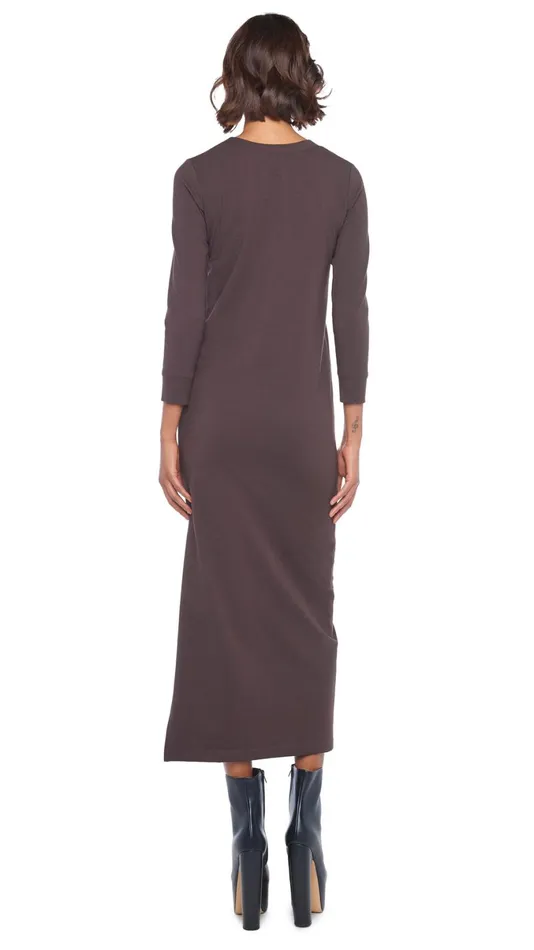Norma Kamali Dresses 34 SLEEVE TAILORED TERRY GOWN Chocolate 8211 Clothing