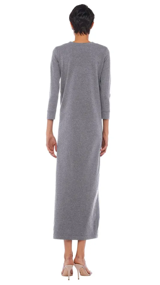 Norma Kamali Dresses 34 SLEEVE TAILORED TERRY GOWN Medium Heather Grey 8211 Clothing Norma Kamali Dresses 34 SLEEVE TAILORED TERRY GOWN Medium Heather Grey 8211 Clothing