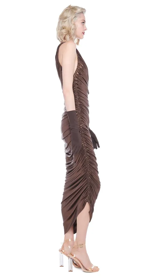 Norma Kamali Dresses DIANA GOWN Chocolate 8211 Clothing