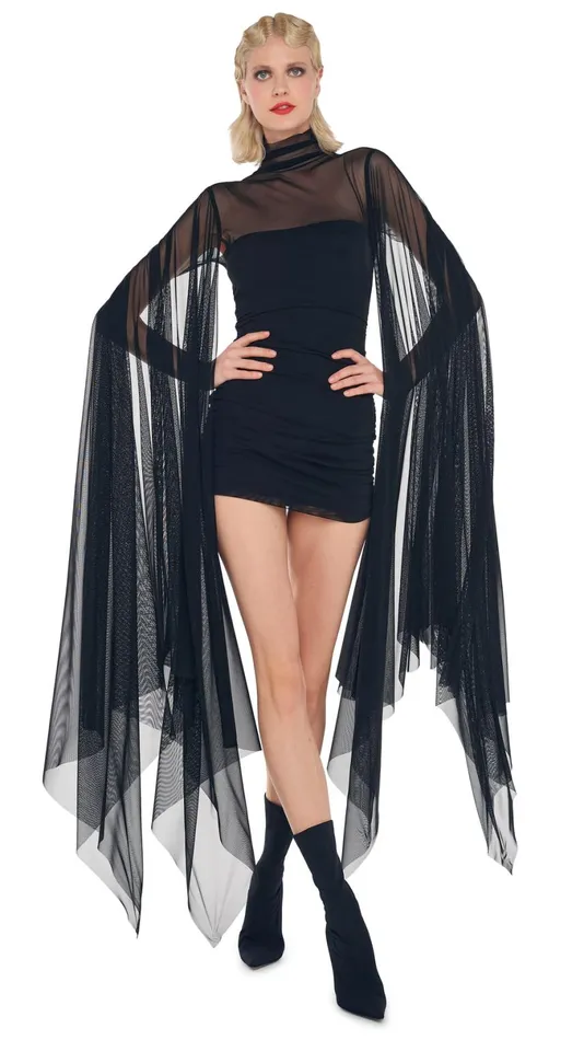 Norma Kamali Dresses DRAPED SLEEVE PICKLEBALL DRESS Blackblack Mesh 8211 Clothing Norma Kamali Dresses DRAPED SLEEVE PICKLEBALL DRESS Blackblack Mesh 8211 Clothing