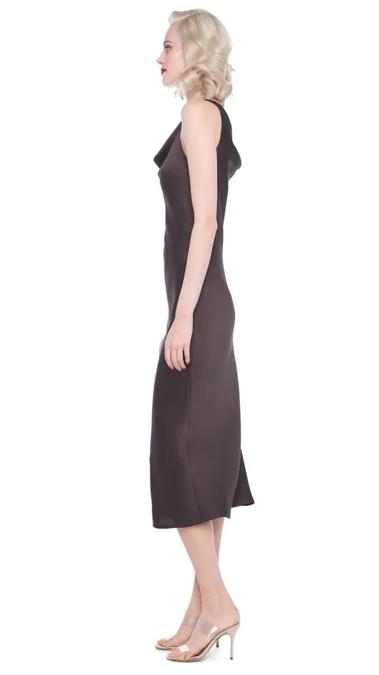 Norma Kamali Dresses MARIA DRESS TO MIDCALF Chocolate 8211 Clothing