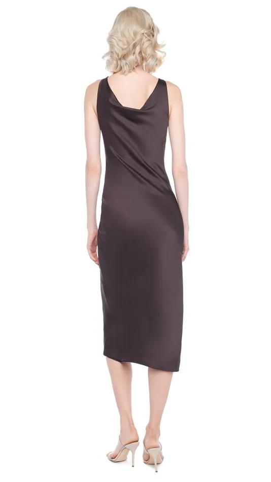 Norma Kamali Dresses MARIA DRESS TO MIDCALF Chocolate 8211 Clothing